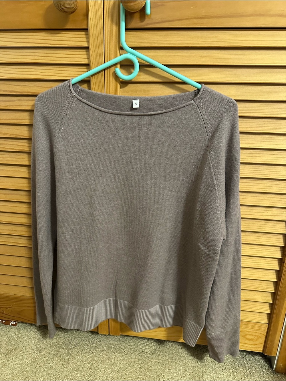 Women's Taupe Lightweight Crewneck Sweater